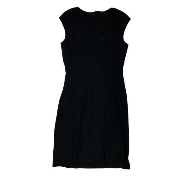 RALPH LAUREN LRL Black Gathered Jersey Knit Dress Size 10 Petite Sleeveless - Picture 5 of 9